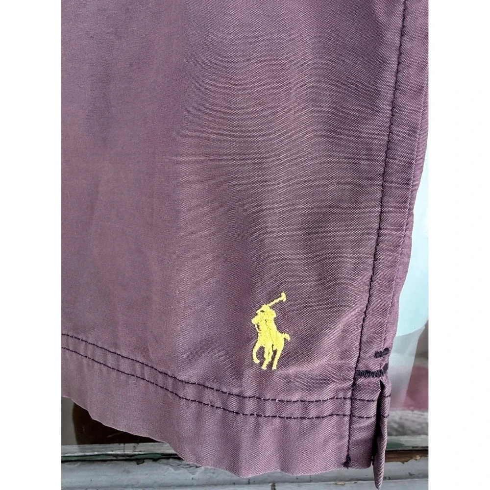 VTG Polo Sport Ralph Lauren Mens Plum Purple Swim‎ Trunks XL Embroidered Pony
